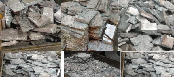 Zinc dross top and bottom