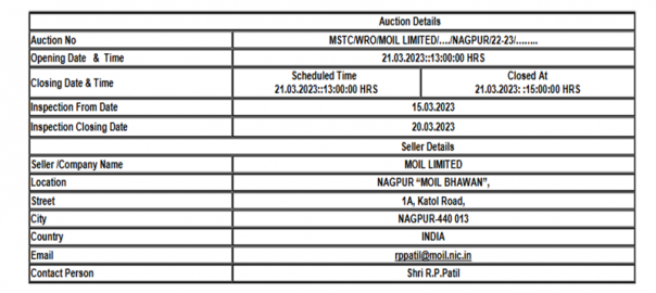 India: MOIL to auction 3,700 t of manganese products on 21 Mar’23